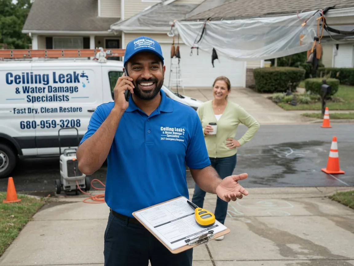 Ceiling Leak Cleanup Salamonia, IN FAQs